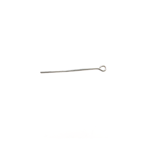 Eye Pin, Sterling Silver, 22 Gauge, 1 inch; 1 piece
