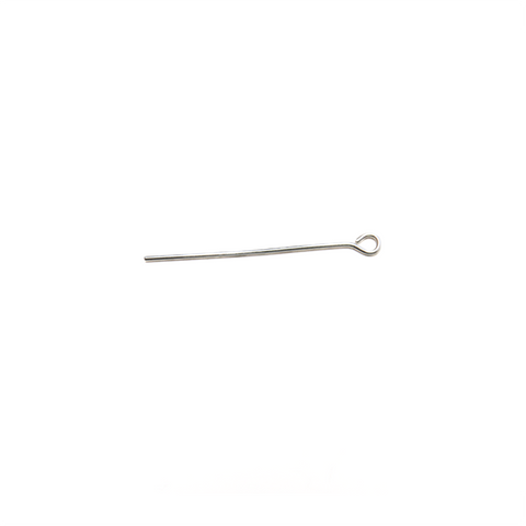 Eye Pin, Sterling Silver, 22 Gauge, 1 inch; 1 piece