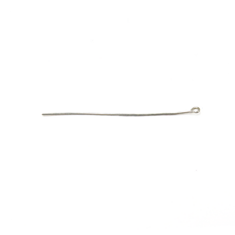 Eye Pin, Sterling Silver, 1.5 inches; 1 piece