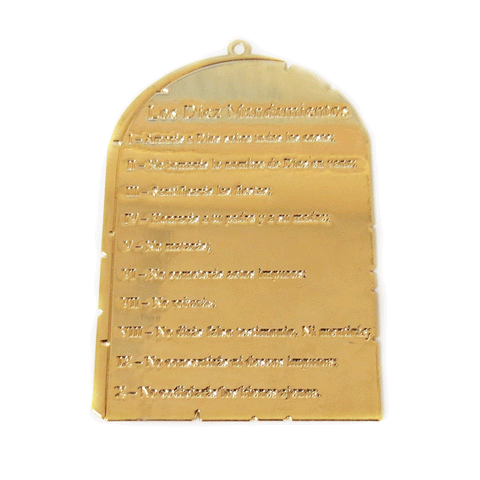 Ten Commandments Charm, Gold Filled, 53x35; 1 piece