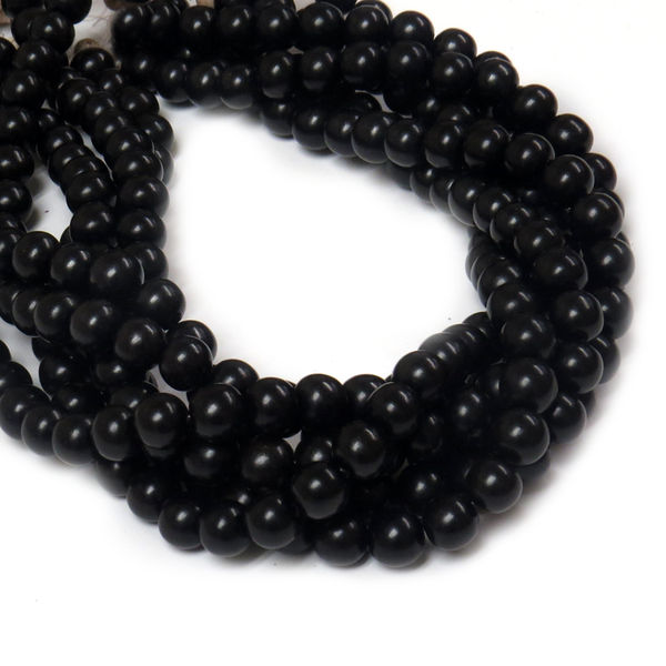 Black Ebony Wood, 10mm - 1 Strand
