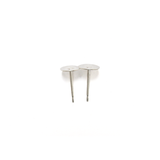 Flat Pin Pad, Sterling Silver, 10mm; 1 pair