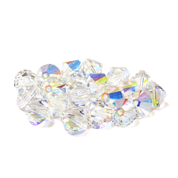 Swarovski Crystal, Bicone, 10MM - Crystal AB; 20pcs