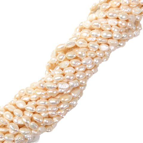 11x6mm; Potato, Fresh Water Pearl - 1 Strand