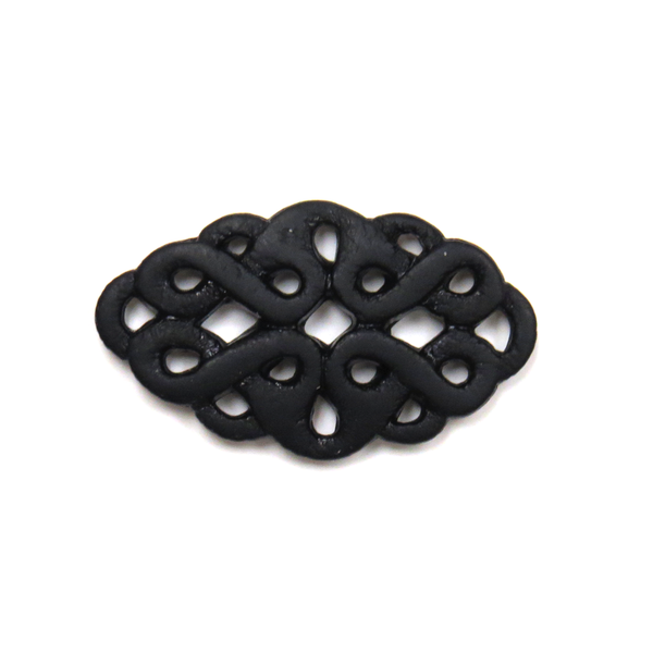 Black Infinity Link; 18x32mm- 1 piece