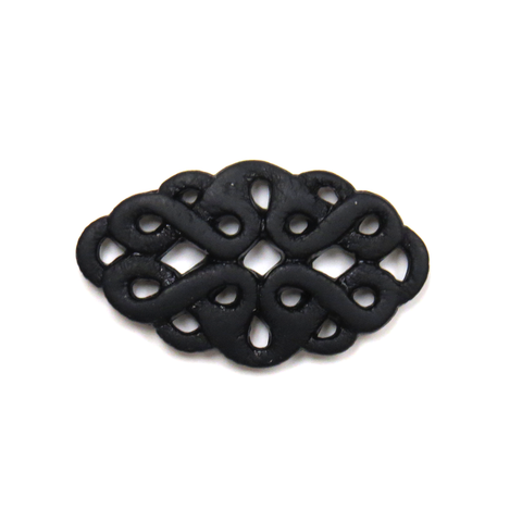 Black Infinity Link; 18x32mm- 1 piece