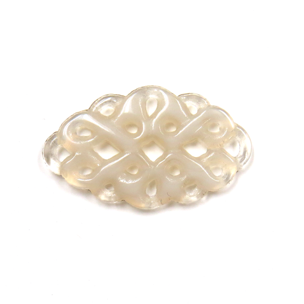 White Infinity Link; 18x32mm- 1 piece