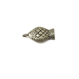 Fish Charm Cut Out , Sterling Silver, 18x9 mm; 1 piece