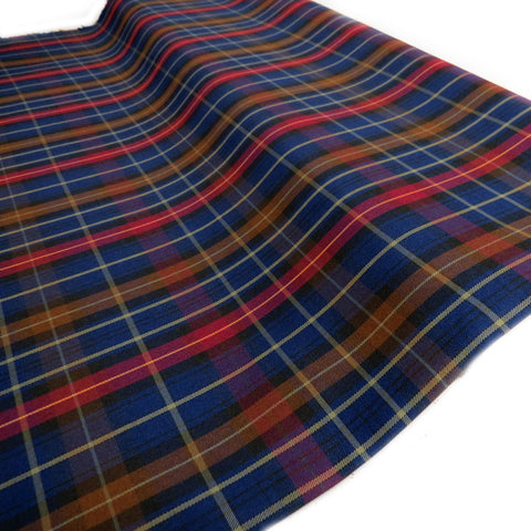 School Plaids, Blue Yellow Black, 60" Wide; 1 yard