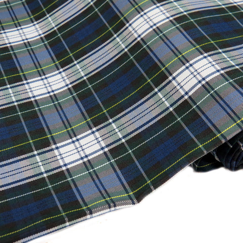 School Plaids, Green White Yellow Blue, 60" Wide; 1 yard
