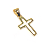 Vermeil Open Cross, 20x11mm - 1 piece
