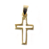 Vermeil Open Cross, 20x11mm - 1 piece