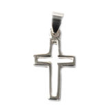Sterling Silver Open Cross Pendant, 20x11mm - 1 piece