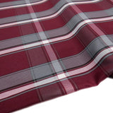 School Plaids, Gray White Burgundy, 60" Wide; 1 yard
