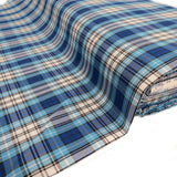 School Plaids, Blue White Black, 60" Wide; 1 yard