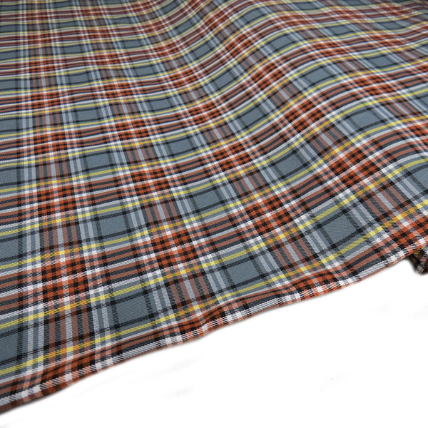 School Plaids, Yellow Gray Brown Black, 60" Wide; 1 yard