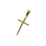 Cross Pendant, Brass, Gold, 23x11mm - 1 piece