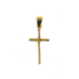 Cross Pendant, Brass, Gold, 23x11mm - 1 piece