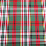 School Plaids,Green Red White, 60" Wide; 1 yard