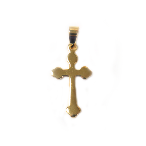 Vermeil Cross Pendant, 26x14mm - 1 piece