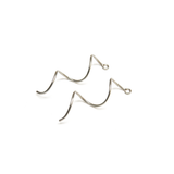 Spiral Hook, Sterling Silver, 28mm; 1 pair