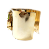 Cuff with Dark Druzy, Electroplated, 2 inches - 1 piece