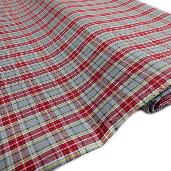 School Plaids, Red Gray Yellow Black, 60" Wide; 1 yard