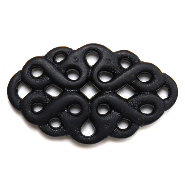 Black Infinity Link; 33x56mm- 1 piece
