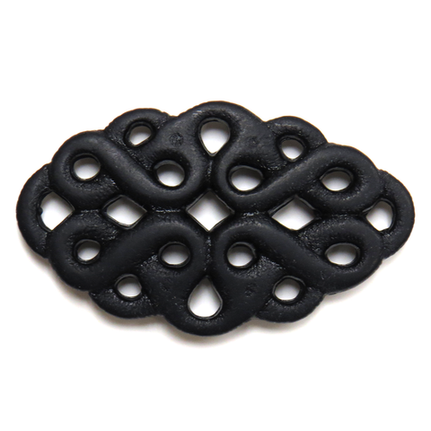 Black Infinity Link; 33x56mm- 1 piece