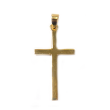 Cross Pendant, Brass, Gold, 35x18mm - 1 piece