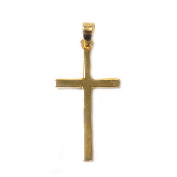 Vermeil Cross Pendant, 35x18mm - 1 piece