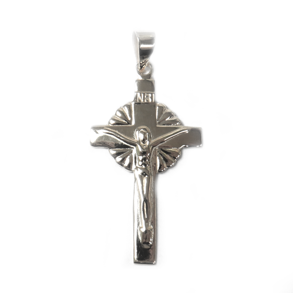 Sterling Silver Cross Pendant, 46x25mm - 1 piece