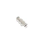 3 Strand Multistrand Clasp, Sterling Silver, 21x10mm- 1 piece