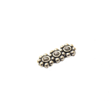 Three Strand Wheel Spacer, Sterling Silver, 6x14mm; 1 piece