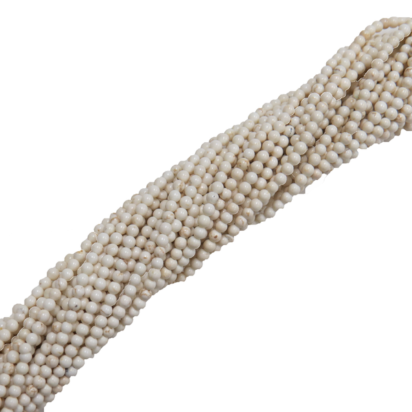 3mm White Stabilized Turquoise Beads