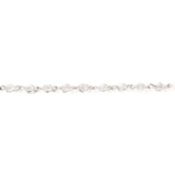 Rosary Chain, Silver/Crystal-4mm; 1foot