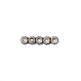 TierraCast - Five Hole Flower Spacer, Antique Silver, 26x5mm  -  1 piece