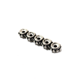 TierraCast - Five Hole Flower Spacer, Antique Silver, 26x5mm  -  1 piece