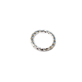 Fancy Jump Ring, Silver Plated Brass-10mm; 50pcs