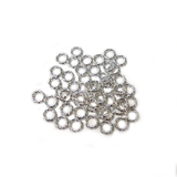 Fancy Jump Ring, Silver Plated Brass- 6mm/16gauge; 50pcs
