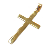 Cross Pendant, Brass, Gold, 35x18mm - 1 piece