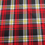 School Plaids, Red White Yellow Black, 60" Wide; 1 yard