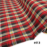 School Plaids, Red White Yellow Black, 60" Wide; 1 yard