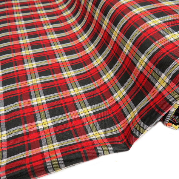 School Plaids, Red White Yellow Black, 60" Wide; 1 yard