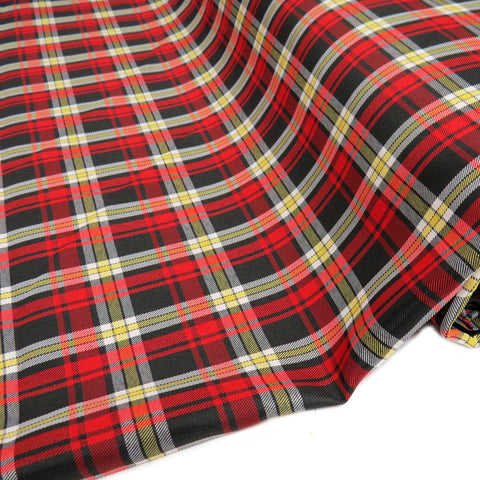 School Plaids, Red White Yellow Black, 60" Wide; 1 yard