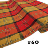 School Plaids, Red Yellow Orange, 60" Wide; 1 yard