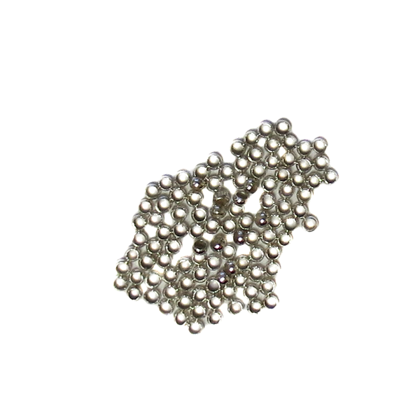 Crimp Beads, Silver Plated Brass-2mm; 100pcs