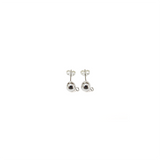 Ball Ear With Ring, Sterling Siver, 6mm; 1 pair