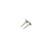 Flat Pin Pad, Sterling Silver, 6mm; 1 pair