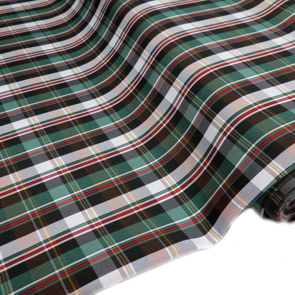 School Plaids, Green Red White Black, 60" Wide; 1 yard